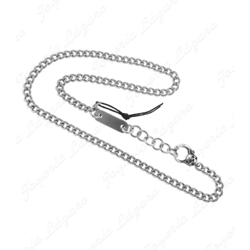 ACERO CADENA 50 CM.CANDADO CALAVERA PLACA