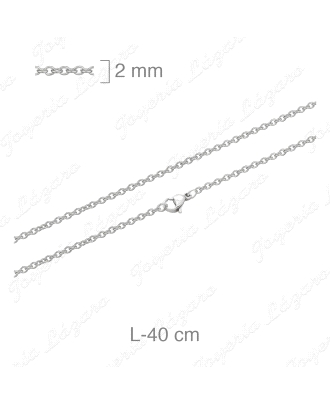 CADENA 40 CM. ACERO CIRCULOS