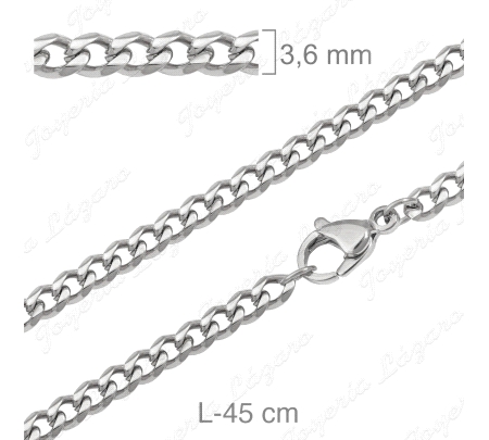 CADENA 45 CM. ACERO BARBADA 3.6MM