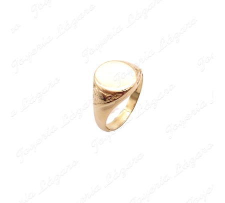 SORTIJA ORO 18KT OCASION SELLO OVALADO