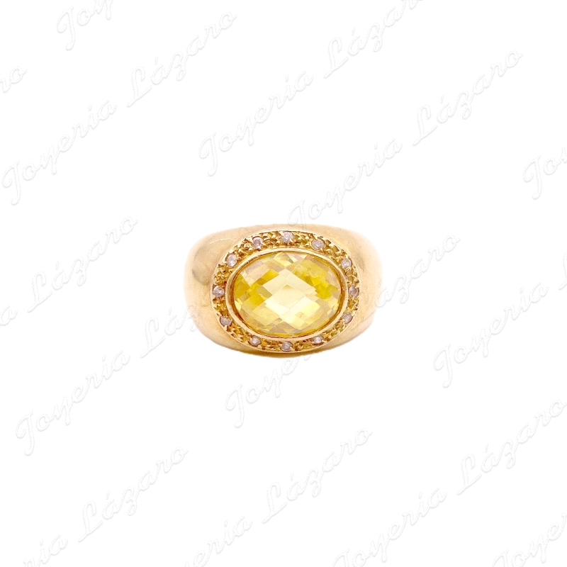 SORTIJA ORO 18KT OCASION PIEDRA AMARILLA Nº 16