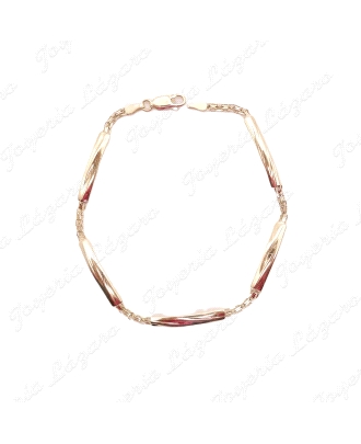 PULSERA ORO 18KT OCASION PLACAS+ CADENITA BISMARK