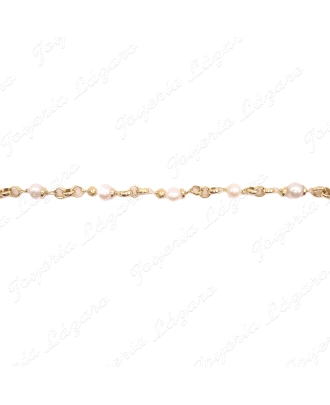 PULSERA ORO 18KT OCASION 7 PERLAS 5.5MM 4.7GR