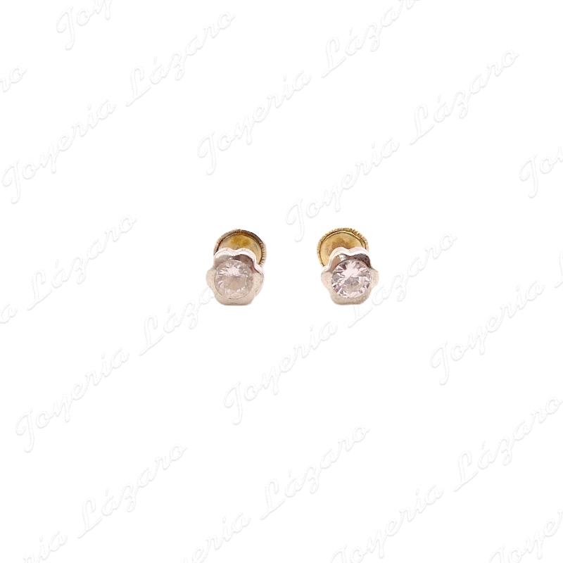 PEND. TORN. ORO 18KT OCASION FLOR CON CIRCONITA BOCELADA
