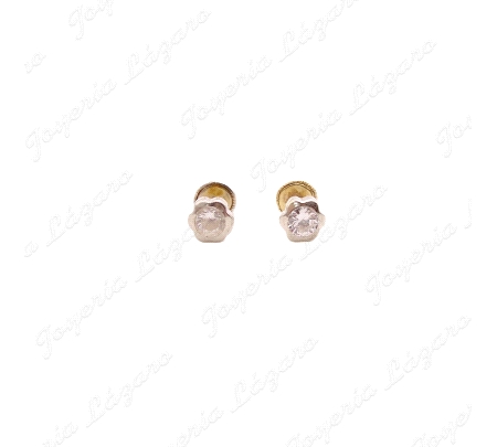 PEND. TORN. ORO 18KT OCASION FLOR CON CIRCONITA BOCELADA