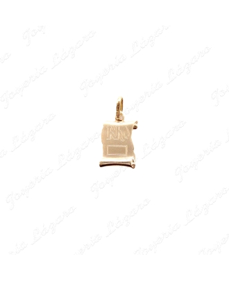 PLACA ORO 18KT OCASION PERGAMINO RH12X16