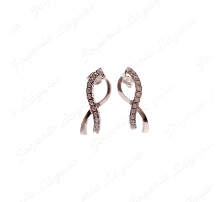 PEND. ORO 18KT BLANCO SEMINUEVOS HILERA LISA+ HILERA CIRCO EN LAZO C.