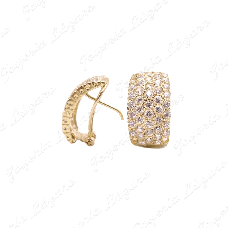 PEND. ORO 18KT SEMINUEVOS CURVOS PAVE CIRCONITAS C. OMEGA