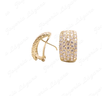 PEND. ORO 18KT SEMINUEVOS CURVOS PAVE CIRCONITAS C. OMEGA