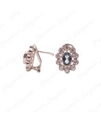 PEND. ORO 18KT BLANCO OCASION CIRCO+AGUAMARINA C. OMEGA
