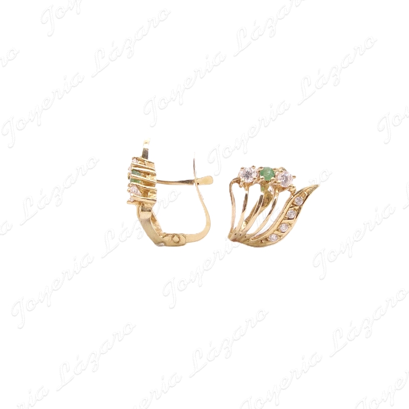 PEND. ORO 18KT OCASION BANDAS CON ESME.+2 CIRCOS C. CVAT.