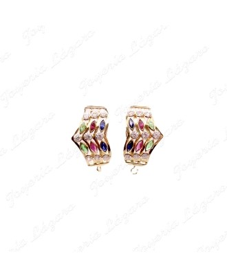 PEND. ORO 18KT OCASION CIERRE OMEGA CIRCO MARQUESA TRICOLOR