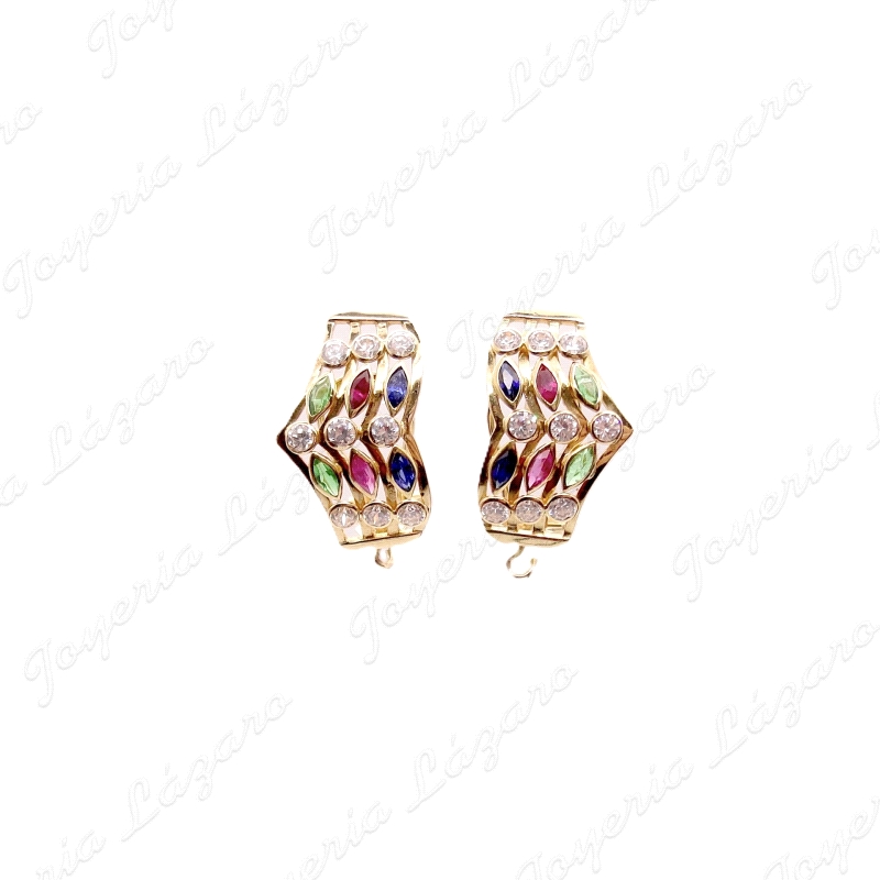 PEND. ORO 18KT OCASION CIERRE OMEGA CIRCO MARQUESA TRICOLOR