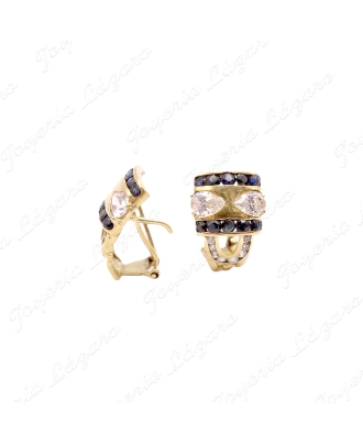 PEND. ORO 18KT OCASION CIERRE OMEGA, ONIX Y CIRCONITAS