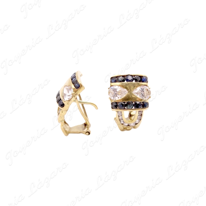 PEND. ORO 18KT OCASION CIERRE OMEGA, ONIX Y CIRCONITAS