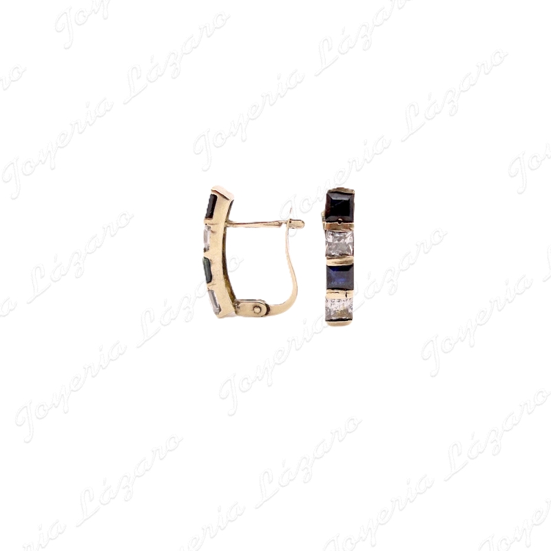 PEND. ORO 18KT OCASION 2 ONIX + 2 CIRCONITAS C.CAT