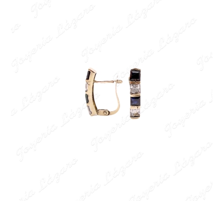 PEND. ORO 18KT OCASION 2 ONIX + 2 CIRCONITAS C.CAT
