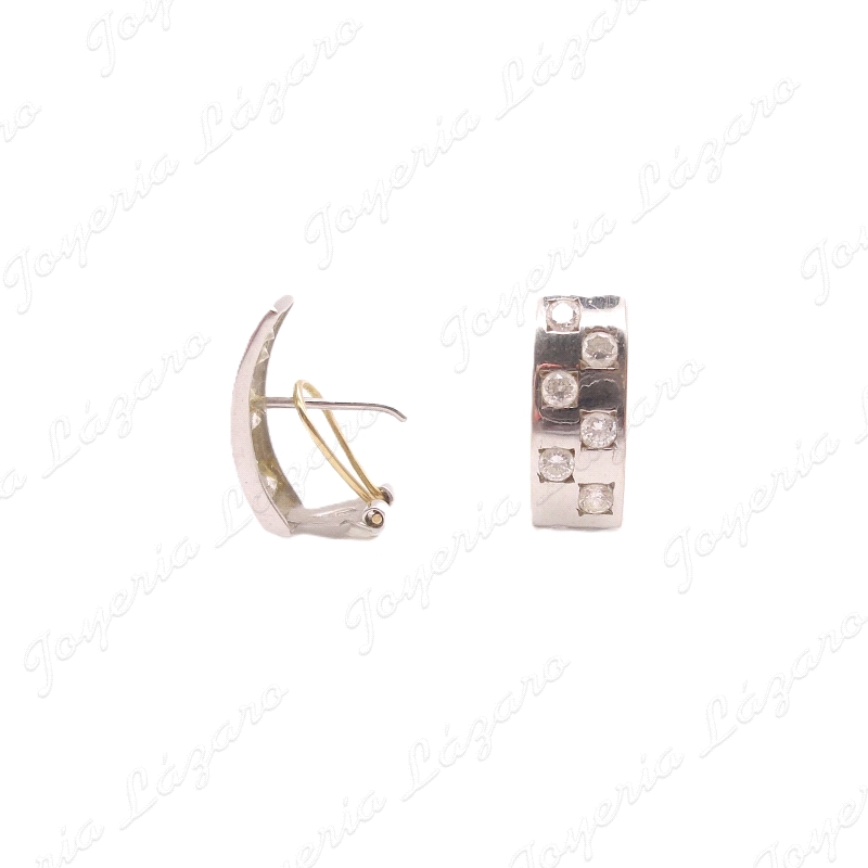 PEND. ORO 18KT BLANCO OCASION, PLACA OVALADA 6CIRCOS, OMEGA