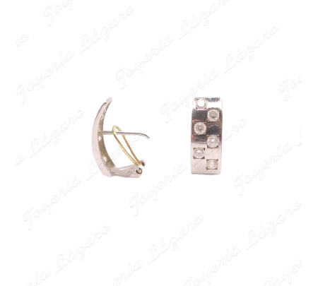 PEND. ORO 18KT BLANCO OCASION, PLACA OVALADA 6CIRCOS, OMEGA