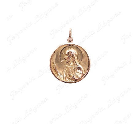 MEDALLA ORO 18KT OCASION ESCAPULARIO 29MM