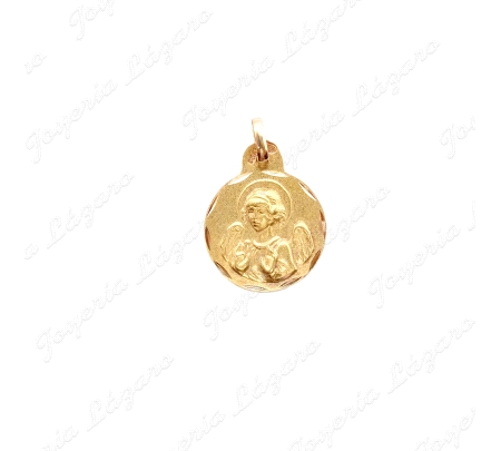 MEDALLA ORO 18KT SEMINUEVA  ANGEL DE LA GUARDA 15MM
