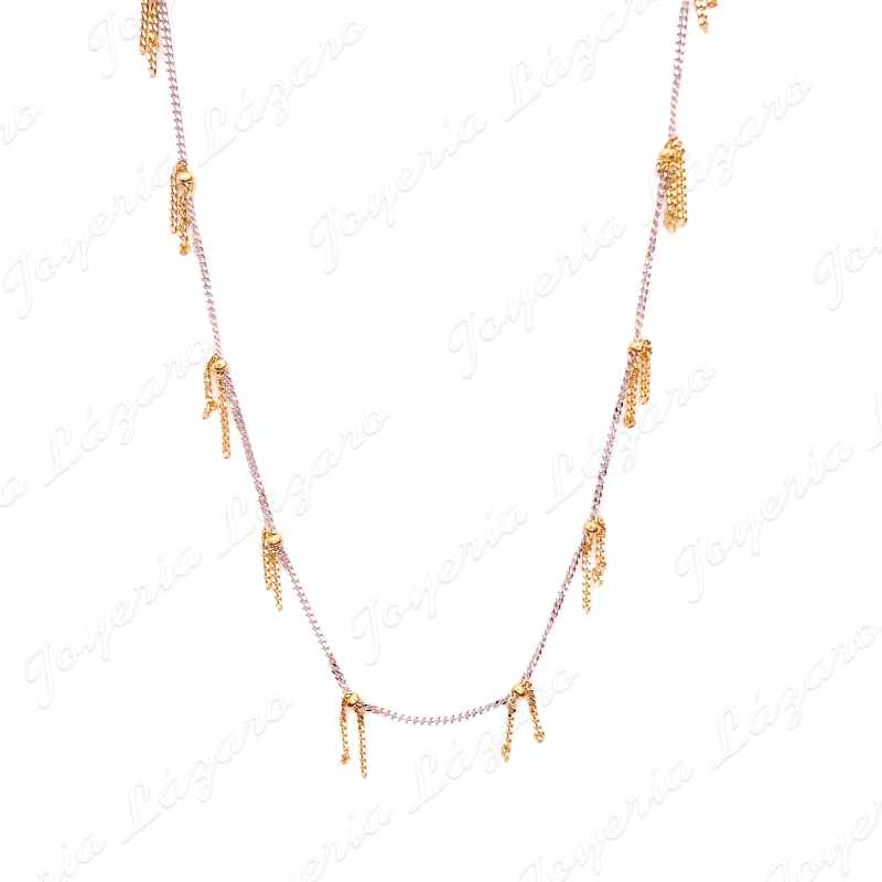 GARGANTILLA ORO 18KT OCASION BICOLOR CADENITAS DORADAS
