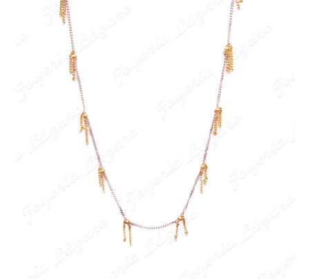 GARGANTILLA ORO 18KT OCASION BICOLOR CADENITAS DORADAS