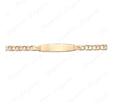 ESCLAVA ORO 18KT OCASION  HUNGARINA 6MM MACIZA
