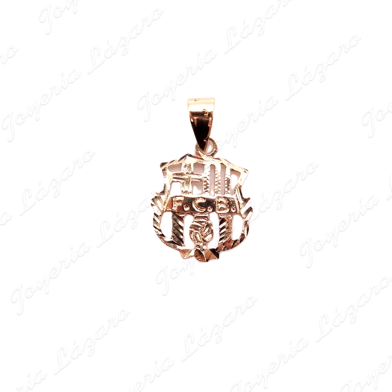 COLGANTE ORO 18KT SEMINUEVO FUTBOL BARCELONA BARÇA 14X17MM SIN ASA