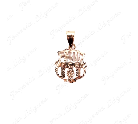 COLGANTE ORO 18KT SEMINUEVO FUTBOL BARCELONA BARÇA 14X17MM SIN ASA