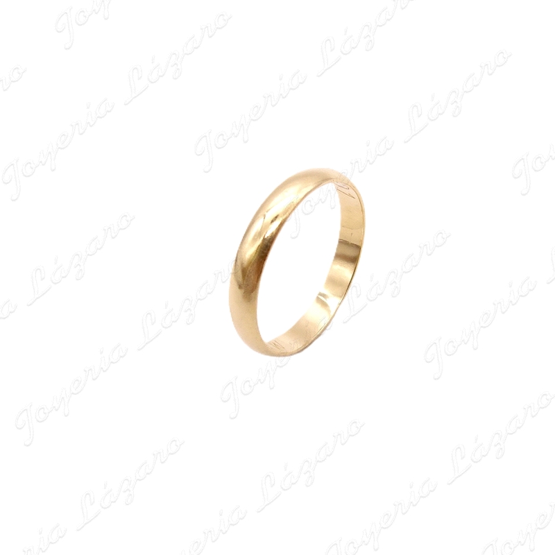 ALIANZA ORO 18KT SEMINUEVA 1/2 CAÑA 3.5MM