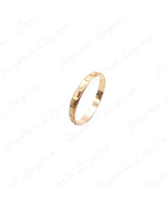 ALIANZA ORO 18KT OCASION 3MM RECTANGUOS EN RELIEVE