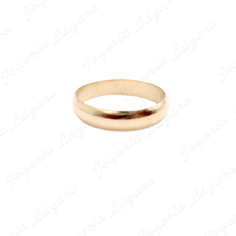 ALIANZA ORO 18KT SEMINUEVA 1/2 CAÑA 4MM GRUESA