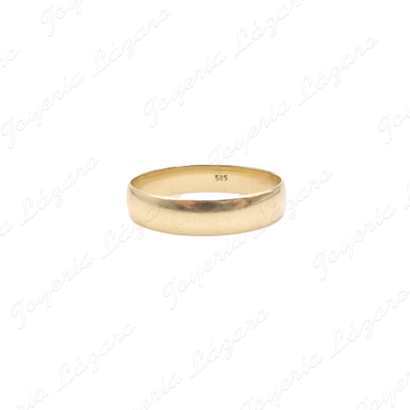 ALIANZA ORO 14KTS USADO 1/2 CAÑA 5MM