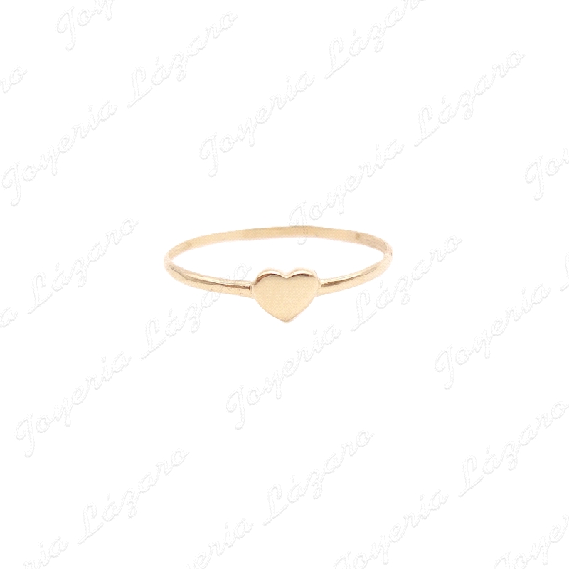 SORTIJA ORO 18 KTS CORAZON LISO EN HILO