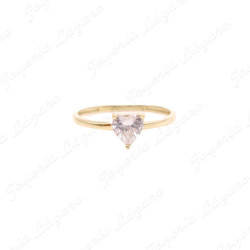 SORTIJA ORO 18 KTS SOLITARIO CIRCO CORAZON