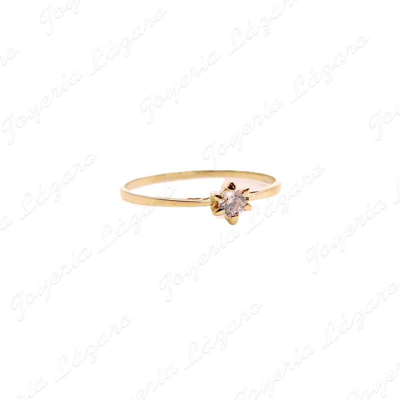 SORTIJA ORO 18 KTS LIGERO CIRCO 3MM 6 GARRAS