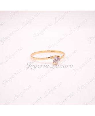 ORO 18 KTS SORTIJA SOLIT. MONTADO AIRE