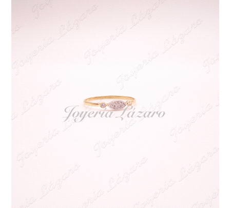 ORO 18 KTS SORTIJA BIC. MICROCIRCO