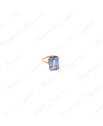 SORTIJA 18KT AGUAMARINA CUADRADA