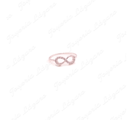 SORTIJA 18KT BL. INFINITO+CIRCO.