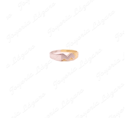 SORTIJA 18KTS BICOLOR