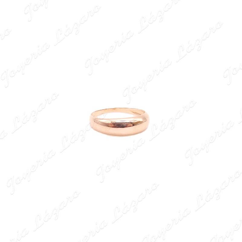 SORTIJA 18KTS 1/2 CAÑA HUECA