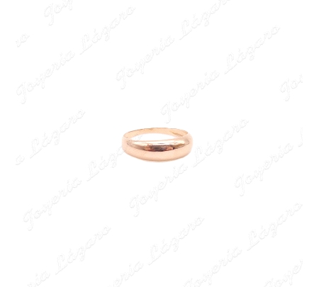 SORTIJA 18KTS 1/2 CAÑA HUECA