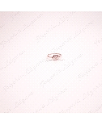 SORTIJA 18KTS BL. CUADRADA