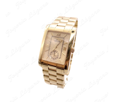 RELOJ ORO LOTUS CABALLERO RECTANGULAR MOD.L476-C176