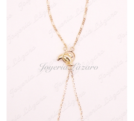 PULSERA ROMANA 18KTS DELFIN