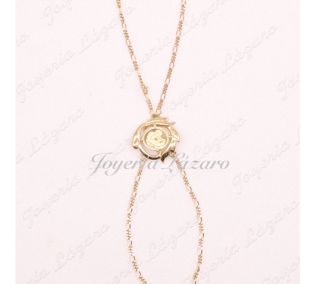 PULSERA ROMANA 18KTS ENAMORADOS