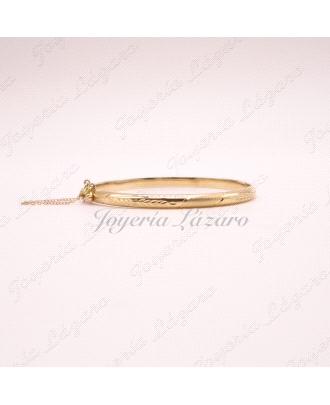 PULSERA 18KTS 1/2 CAÑA ancho 0.6x6.2cm INT.