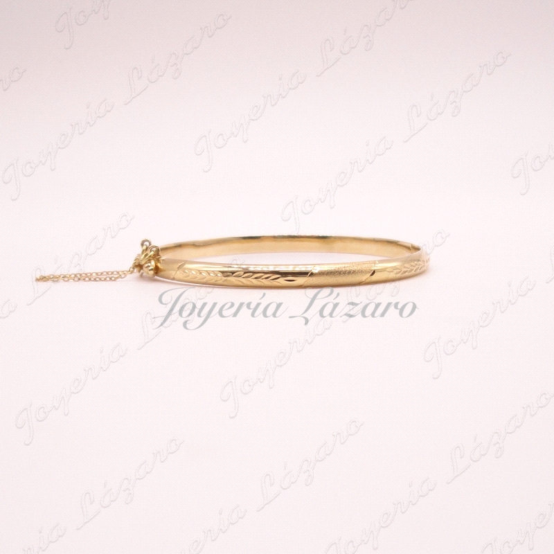 PULSERA 18KTS 1/2 CAÑA ancho 0.6x6.2cm INT.